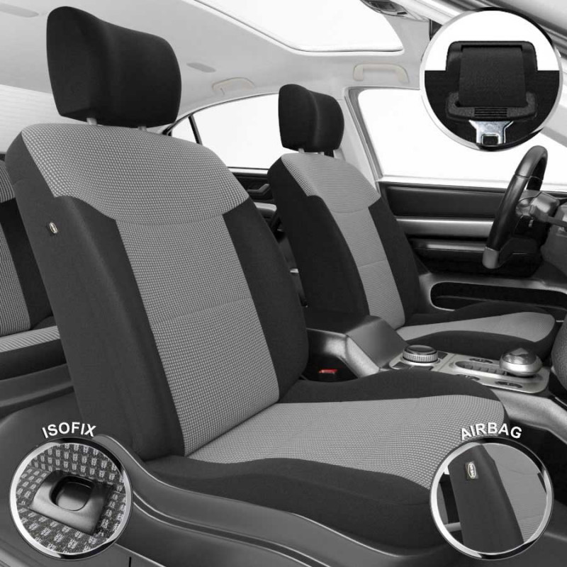Sitzbezug klimatisierend schwarz für Renault Kangoo Be Bop 2 W Compact Hochdachk 