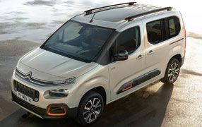 Schonbezüge Sitzbezüge für Citroen Berlingo 2008-2023 Beige Vorne 2+1