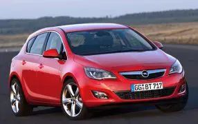 Opel Astra J OPC Fußmatten Velours 2-teilig - Rote Naht