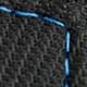 Schwarz mit blauer Ziernaht